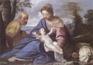 Rest on the Flight into Egypt (mk05), Simone Cantarini,Called Il Pesarese